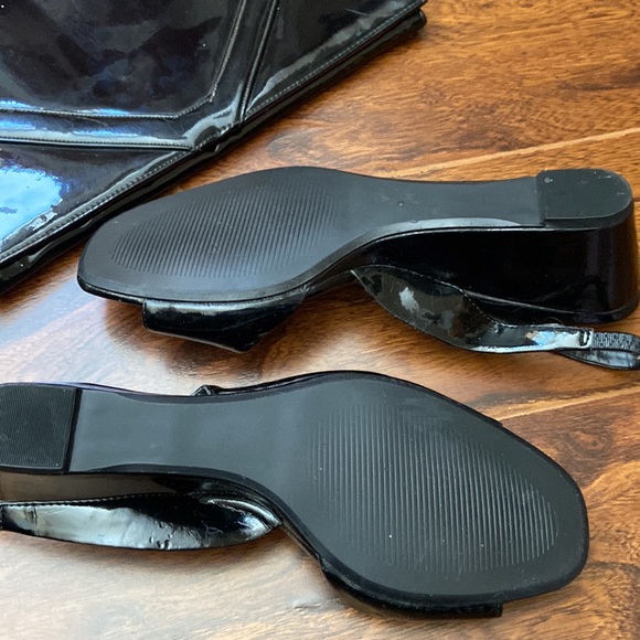 Jessica shiny sling back shoes and a shiny clutch duo - Picture 5 of 11